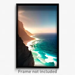 Pixel Art Poster - Dramatic Gulf (8 Bit Psychedelic Trippy Video Game Print)