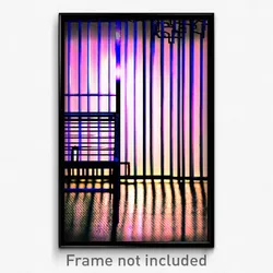 Pixel Art Poster - Wire Frame Barrow (8 Bit Psychedelic Trippy Video Game Print)