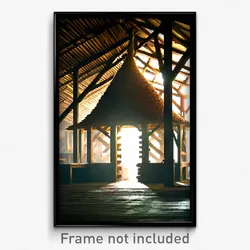 Pixel Art Poster - Drab Granary (8 Bit Psychedelic Trippy Video Game Print)