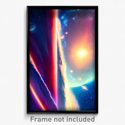 Pixel Art Poster - Beautiful Outer Space (8 Bit Psychedelic Video Game Print)