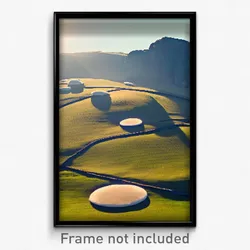 Pixel Art Poster - Round Fells (8 Bit Psychedelic Trippy Weird Video Game Print)