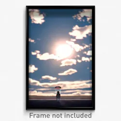 Pixel Art Poster - Cloudy Well (8 Bit Psychedelic Trippy Weird Video Game Print)