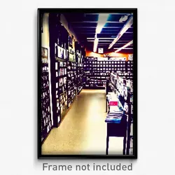 Pixel Art Poster - Barren Vinyl Store (8 Bit Psychedelic Video Game Print)