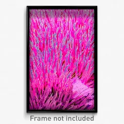 Pixel Art Poster - Pink Grass (8 Bit Psychedelic Trippy Weird Video Game Print)