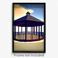 Pixel Art Poster - Accurate Gazebo (8 Bit Psychedelic Trippy Video Game Print)