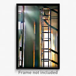 Pixel Art Poster - Steel Ladder (8 Bit Psychedelic Trippy Video Game Print)