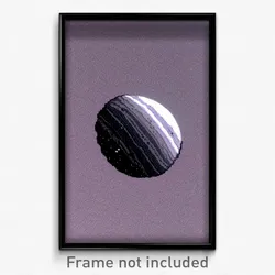 Pixel Art Poster - Gray Jupiter (8 Bit Psychedelic Trippy Video Game Print)