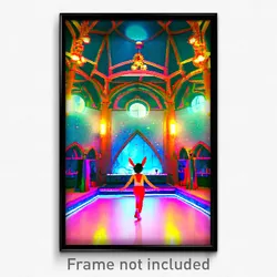 Pixel Art Poster - Quirky Sanctuary (8 Bit Psychedelic Trippy Video Game Print)