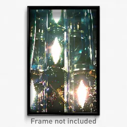 Pixel Art Poster - Dramatic Glass (8 Bit Psychedelic Trippy Video Game Print)