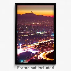 Pixel Art Poster - Impressive Los Angeles (8 Bit Psychedelic Video Game Print)