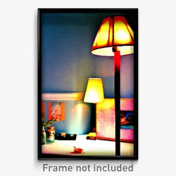 Pixel Art Poster - Quaint Lamp (8 Bit Psychedelic Trippy Weird Video Game Print)