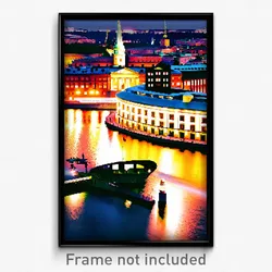 Pixel Art Poster - Famous Stockholm (8 Bit Psychedelic Trippy Video Game Print)