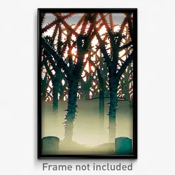Pixel Art Poster - Thorny Cemetery (8 Bit Psychedelic Trippy Video Game Print)