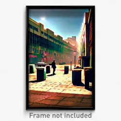 Pixel Art Poster - Gargantuan Ghetto (8 Bit Psychedelic Trippy Video Game Print)