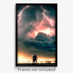 Pixel Art Poster - Outstanding Storm (8 Bit Psychedelic Trippy Video Game Print)