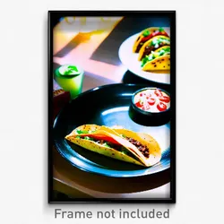 Pixel Art Poster - Noted Taco (8 Bit Psychedelic Trippy Weird Video Game Print)