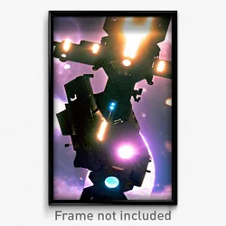 Pixel Art Poster - Advanced Neutron (8 Bit Psychedelic Trippy Video Game Print)