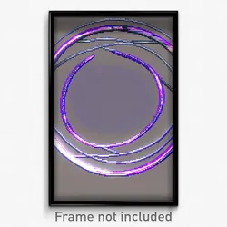 Pixel Art Poster - Wire Frame Glitchy Circle (8 Bit Video Game Print)