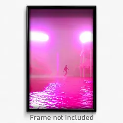 Pixel Art Poster - Pink Flood (8 Bit Psychedelic Trippy Weird Video Game Print)