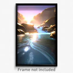 Pixel Art Poster - Smooth Stream (8 Bit Psychedelic Trippy Video Game Print)