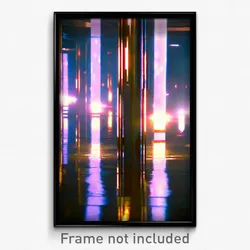 Pixel Art Poster - Reflecting Repository (8 Bit Psychedelic Video Game Print)