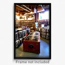 Pixel Art Poster - Rusty Record Store (8 Bit Psychedelic Video Game Print)