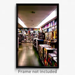 Pixel Art Poster - Neglected Comic Book Store (8 Bit Video Game Print)