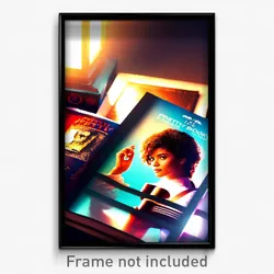 Pixel Art Poster - Attractive Book (8 Bit Psychedelic Trippy Video Game Print)