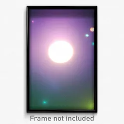 Pixel Art Poster - Round Outer Space (8 Bit Psychedelic Trippy Video Game Print)