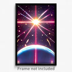 Pixel Art Poster - Silly Hyperspace (8 Bit Psychedelic Trippy Video Game Print)