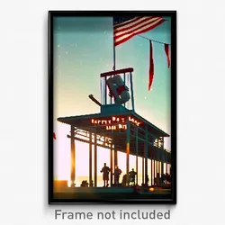 Pixel Art Poster - Extra Large Labor Day (8 Bit Psychedelic Video Game Print)