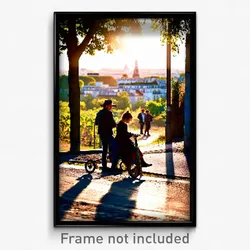 Pixel Art Poster - Rural Paris (8 Bit Psychedelic Trippy Weird Video Game Print)