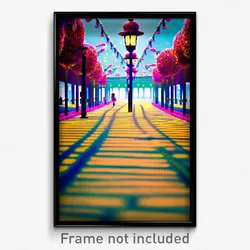 Pixel Art Poster - Mushy Promenade (8 Bit Psychedelic Trippy Video Game Print)