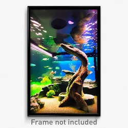 Pixel Art Poster - Admirable Aquarium (8 Bit Psychedelic Video Game Print)
