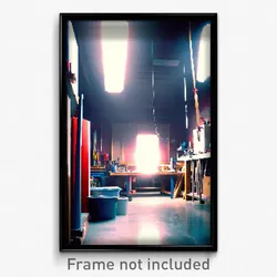 Pixel Art Poster - Lonely Workshop (8 Bit Psychedelic Trippy Video Game Print)