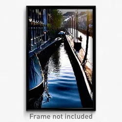 Pixel Art Poster - Black Canal (8 Bit Psychedelic Trippy Weird Video Game Print)