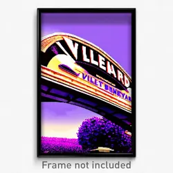 Pixel Art Poster - Violet Boneyard (8 Bit Psychedelic Trippy Video Game Print)