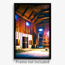 Pixel Art Poster - Wooden Coop (8 Bit Psychedelic Trippy Weird Video Game Print)