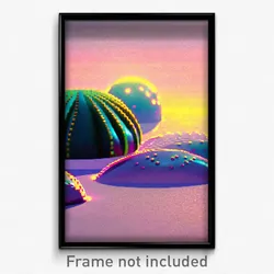 Pixel Art Poster - Rubbery Bight (8 Bit Psychedelic Trippy Video Game Print)