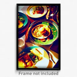 Pixel Art Poster - Mellow Mexican Plate (8 Bit Psychedelic Video Game Print)