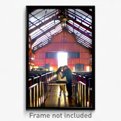 Pixel Art Poster - Admirable Barn (8 Bit Psychedelic Trippy Video Game Print)