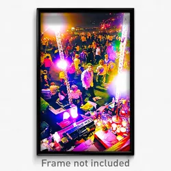 Pixel Art Poster - Cluttered Festival (8 Bit Psychedelic Video Game Print)
