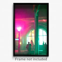 Pixel Art Poster - Dim Paris (8 Bit Psychedelic Trippy Weird Video Game Print)