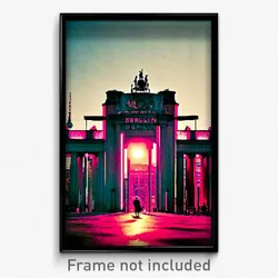 Pixel Art Poster - Creative Berlin (8 Bit Psychedelic Trippy Video Game Print)