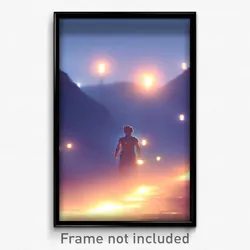 Pixel Art Poster - Distant Chest (8 Bit Psychedelic Trippy Video Game Print)