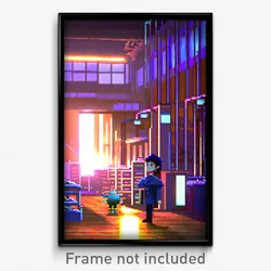 Pixel Art Poster - Plush Factory (8 Bit Psychedelic Trippy Video Game Print)