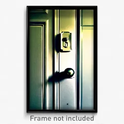 Pixel Art Poster - Gloomy Door Knob (8 Bit Psychedelic Trippy Video Game Print)