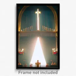 Pixel Art Poster - Pretty Tabernacle (8 Bit Psychedelic Trippy Video Game Print)