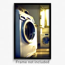 Pixel Art Poster - Alive Washing Machine (8 Bit Psychedelic Video Game Print)