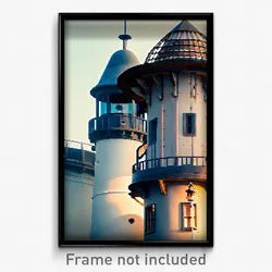 Pixel Art Poster - Nautical Turret (8 Bit Psychedelic Trippy Video Game Print)